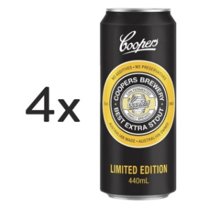 Picture of Coopers Extra Stout 4pk Cans 440ml